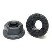 3/4"-10 Grade 8 Serrated Hex Flange Lock Nuts Plain &Oil