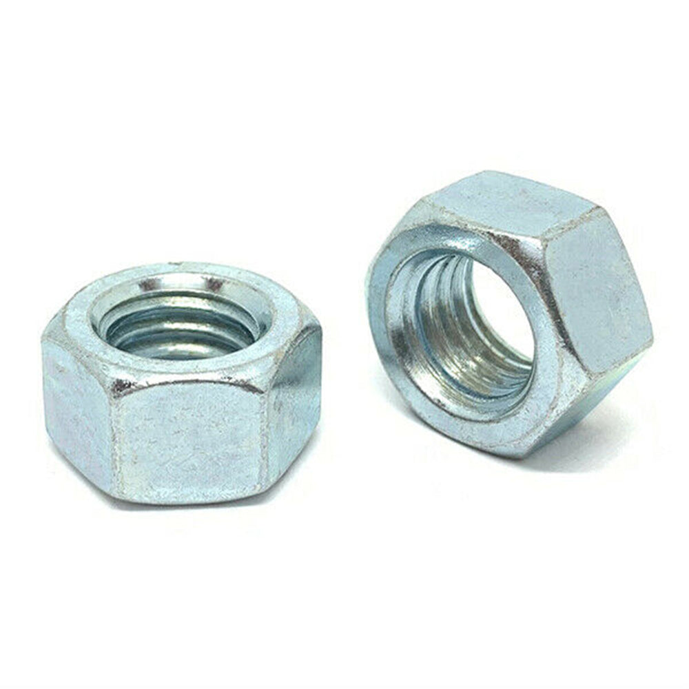 7/16"-14 Grade 5 Finished Hex Nuts Zinc Clear