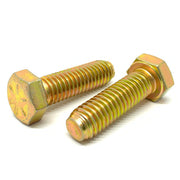 9/16-18x1-1/4" Hex Head Cap Screws Grade 8 Zinc Yellow
