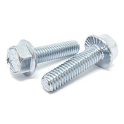 5/16-18x1-1/4" Grade 8 Serrated Hex Flange Bolts Zinc Clear