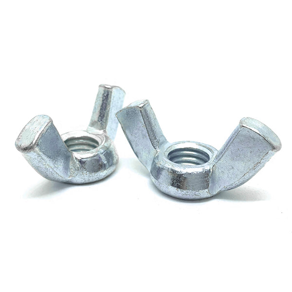 #10-32 Steel Wing Nuts Zinc Clear